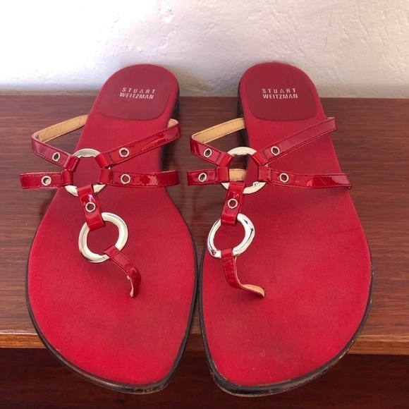 Stuart Weitzman Shoes - 𝅺stuart Weitzman Red Sandals